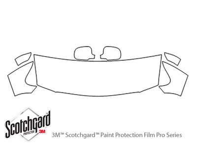 montana 3M Clear Bra Hood Precut PPF Diagram