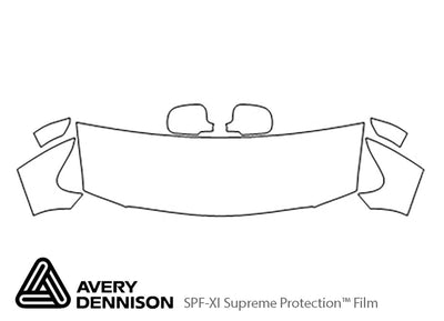 montana Avery Dennison Clear Bra Hood Precut PPF Diagram