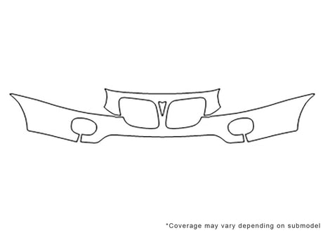 montana 3M Clear Bra Bumper Precut PPF Diagram