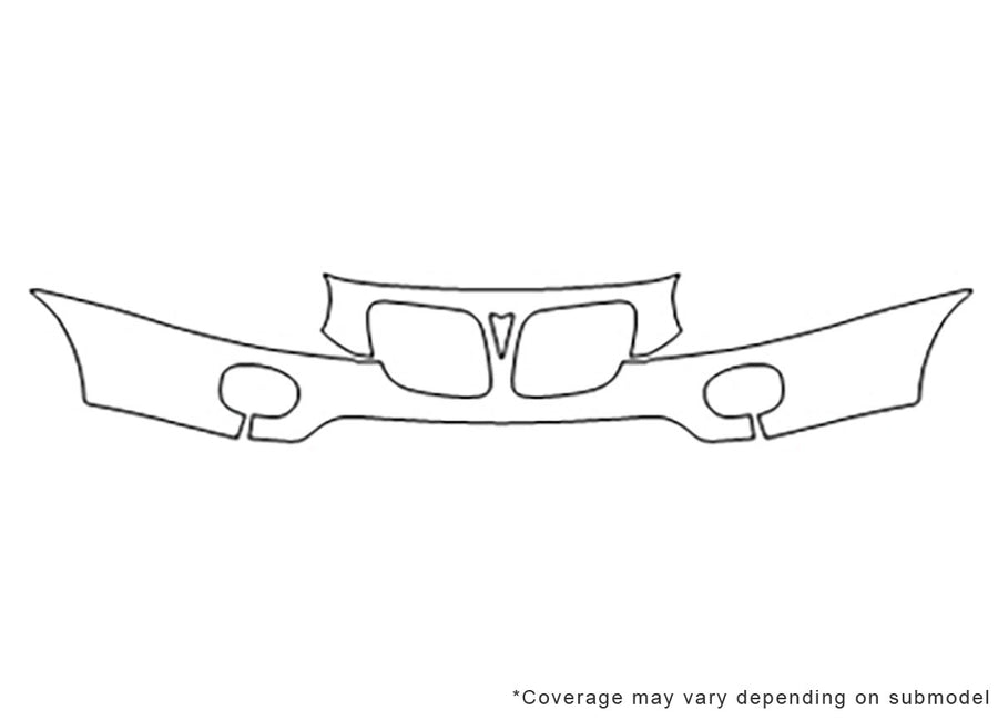 montana Avery Dennison Clear Bra Bumper Precut PPF Diagram