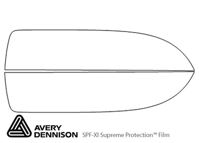 solstice Avery Dennison Clear Bra Door Cup Precut PPF Diagram