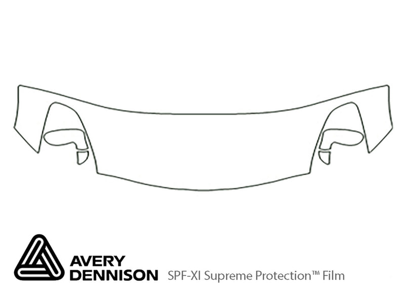 solstice Avery Dennison Clear Bra Hood Precut PPF Diagram