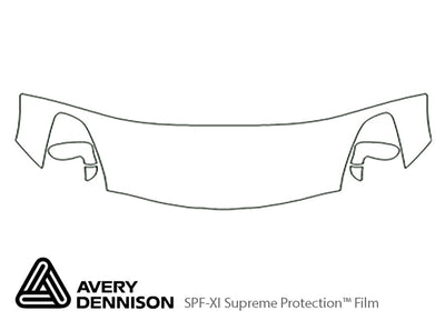 solstice Avery Dennison Clear Bra Hood Precut PPF Diagram