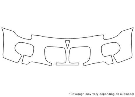 solstice 3M Clear Bra Bumper Precut PPF Diagram
