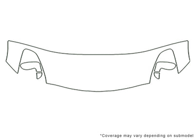 solstice 3M Clear Bra Hood Precut PPF Diagram