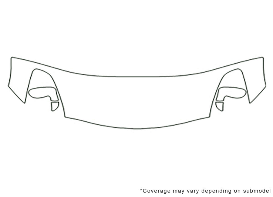 solstice Avery Dennison Clear Bra Hood Precut PPF Diagram