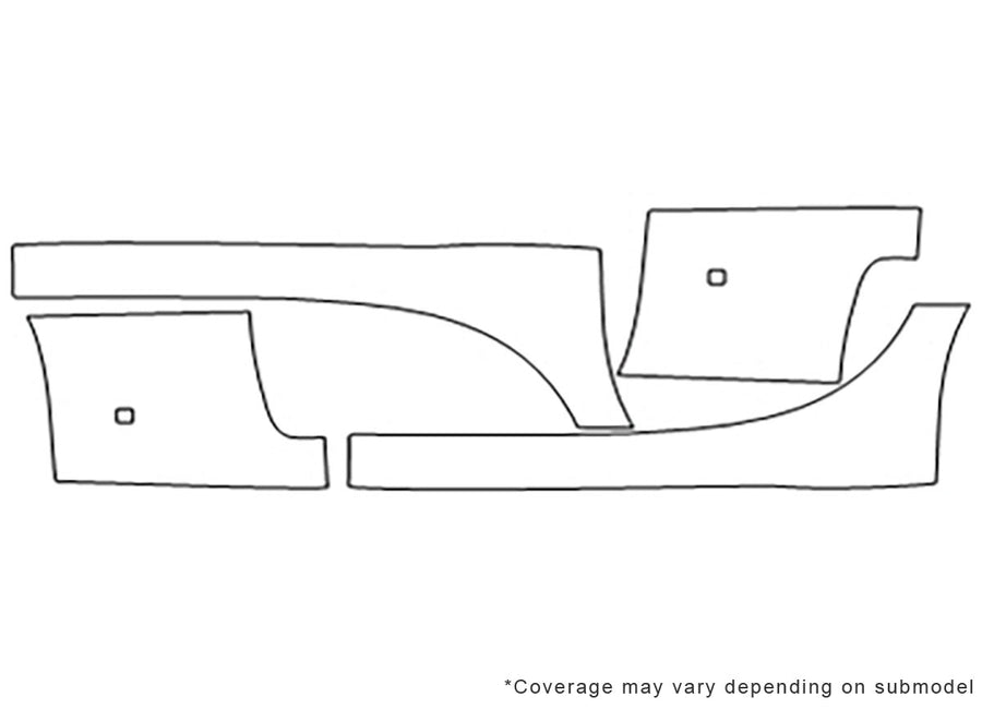 solstice 3M Clear Bra Door Cup Precut PPF Diagram