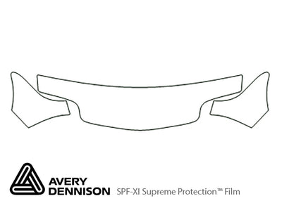 sunfire Avery Dennison Clear Bra Hood Precut PPF Diagram