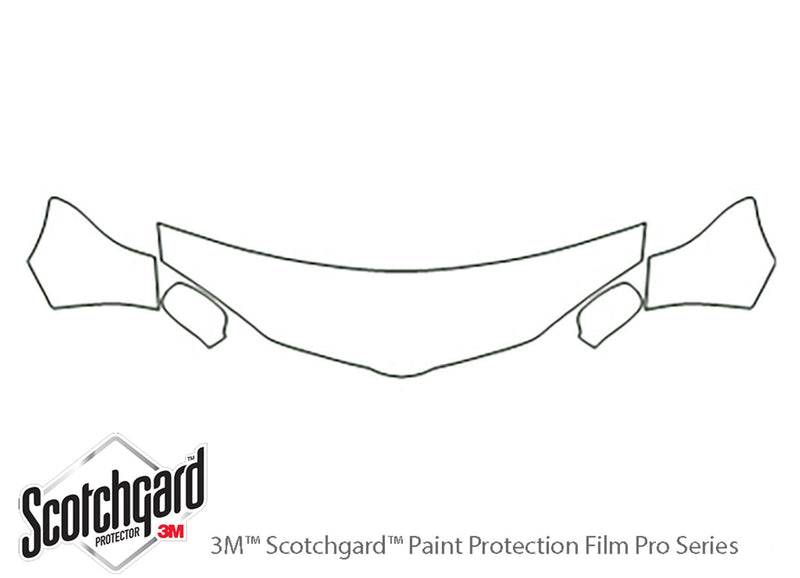 sunfire 3M Clear Bra Hood Precut PPF Diagram