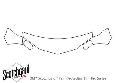 sunfire 3M Clear Bra Hood Precut PPF Diagram