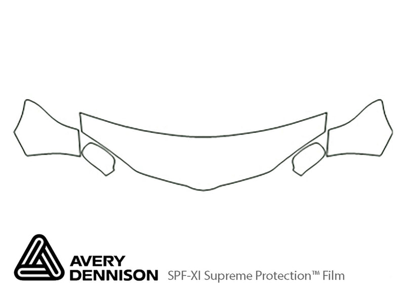 sunfire Avery Dennison Clear Bra Hood Precut PPF Diagram