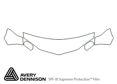 sunfire Avery Dennison Clear Bra Hood Precut PPF Diagram