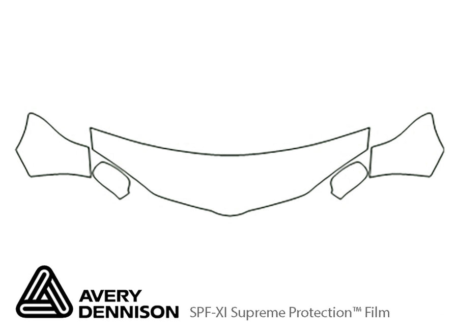 sunfire Avery Dennison Clear Bra Hood Precut PPF Diagram
