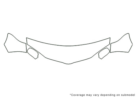 sunfire 3M Clear Bra Hood Precut PPF Diagram