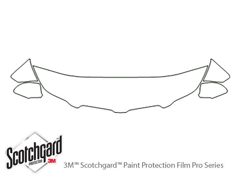 torrent 3M Clear Bra Hood Precut PPF Diagram