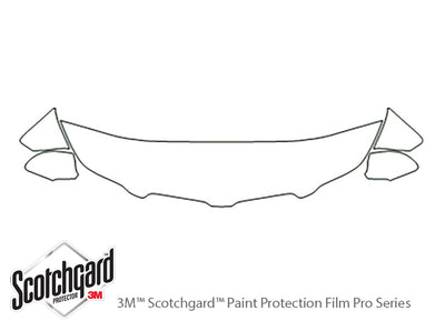 torrent 3M Clear Bra Hood Precut PPF Diagram