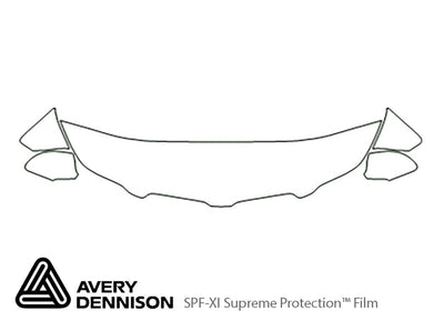 torrent Avery Dennison Clear Bra Hood Precut PPF Diagram