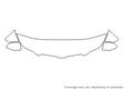 torrent Avery Dennison Clear Bra Hood Precut PPF Diagram