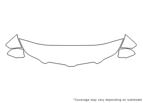 torrent Avery Dennison Clear Bra Hood Precut PPF Diagram