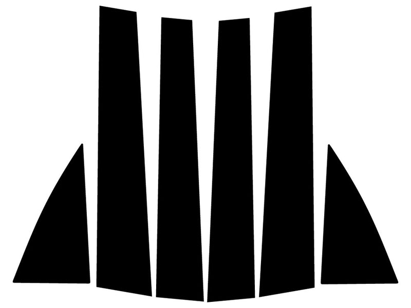 pontiac torrent 2006-2009 Matte Black Pillar Trim Diagram