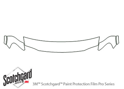 trans port 3M Clear Bra Hood Precut PPF Diagram