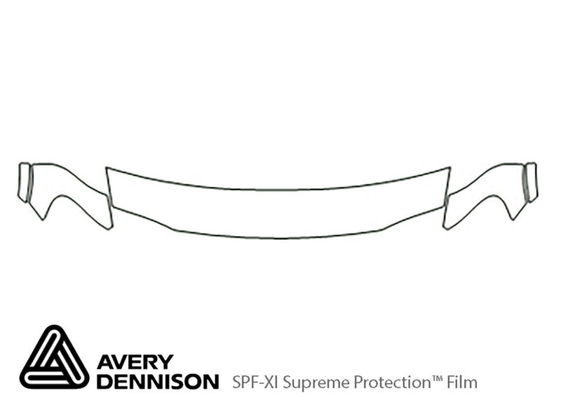 trans port Avery Dennison Clear Bra Hood Precut PPF Diagram