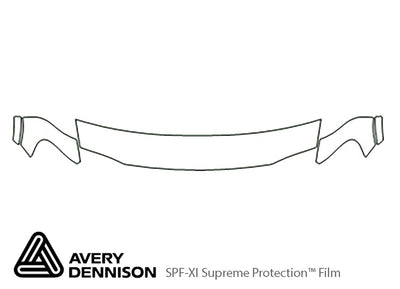 trans port Avery Dennison Clear Bra Hood Precut PPF Diagram