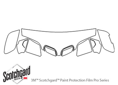 trans port 3M Clear Bra Hood Precut PPF Diagram