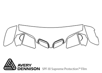 trans port Avery Dennison Clear Bra Hood Precut PPF Diagram