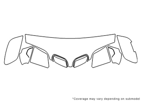 trans port 3M Clear Bra Hood Precut PPF Diagram