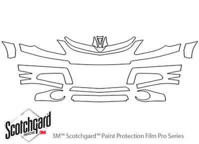 vibe 3M Clear Bra Bumper Precut PPF Diagram
