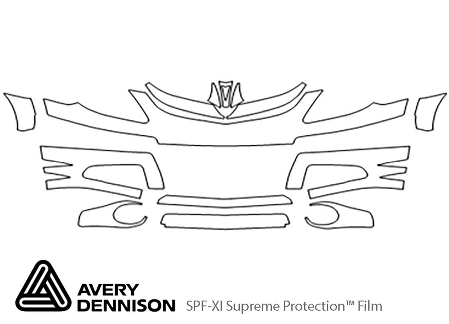 vibe Avery Dennison Clear Bra Bumper Precut PPF Diagram