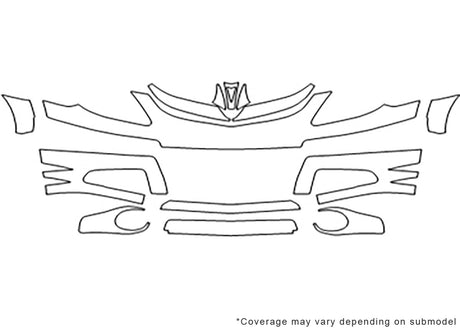 vibe 3M Clear Bra Bumper Precut PPF Diagram