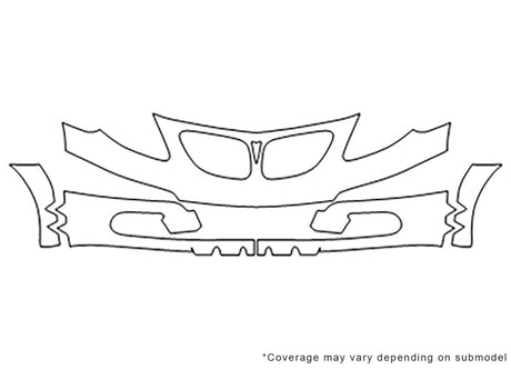 vibe Avery Dennison Clear Bra Bumper Precut PPF Diagram