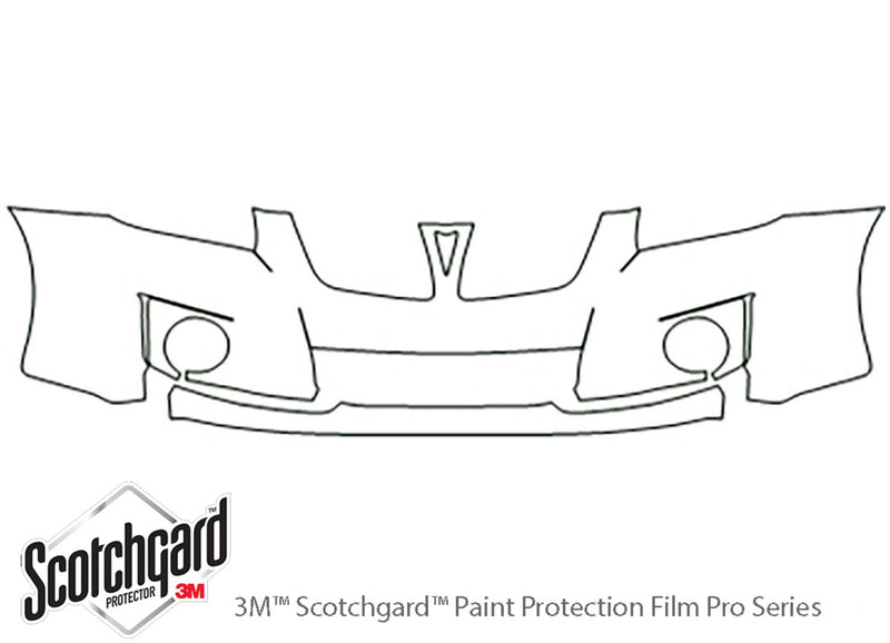 vibe 3M Clear Bra Bumper Precut PPF Diagram