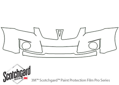 vibe 3M Clear Bra Bumper Precut PPF Diagram