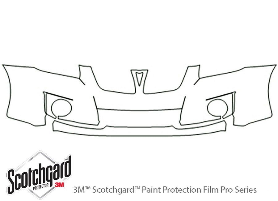 vibe 3M Clear Bra Bumper Precut PPF Diagram