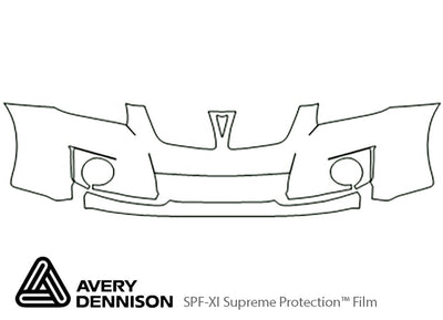 vibe Avery Dennison Clear Bra Bumper Precut PPF Diagram