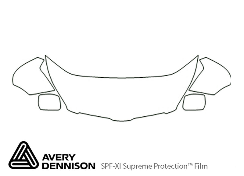 vibe Avery Dennison Clear Bra Hood Precut PPF Diagram