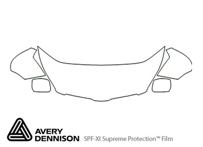 vibe Avery Dennison Clear Bra Hood Precut PPF Diagram