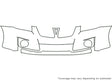 vibe 3M Clear Bra Bumper Precut PPF Diagram