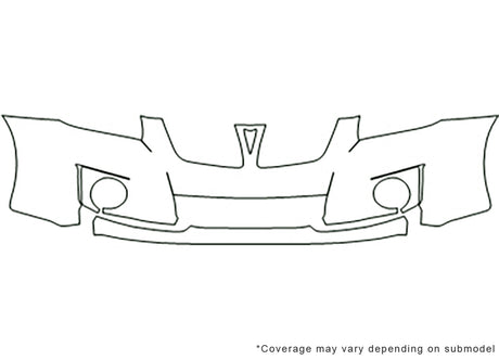 vibe Avery Dennison Clear Bra Bumper Precut PPF Diagram