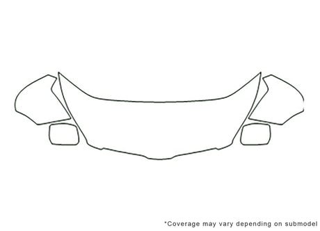 vibe Avery Dennison Clear Bra Hood Precut PPF Diagram