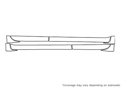 vibe 3M Clear Bra Door Cup Precut PPF Diagram