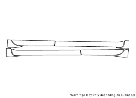 vibe 3M Clear Bra Door Cup Precut PPF Diagram