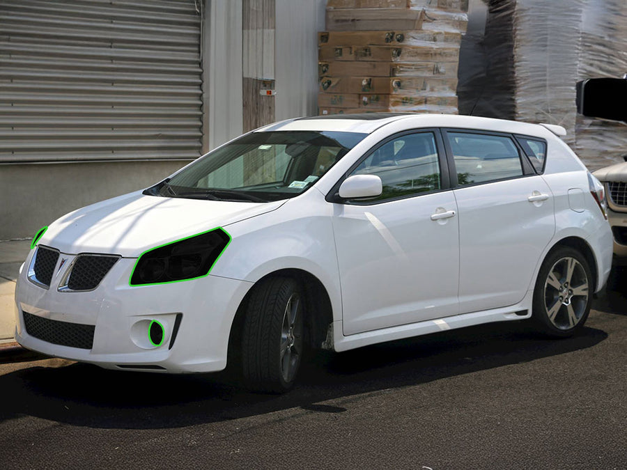 pontiac vibe 2009-2010 Headlight Tint Location