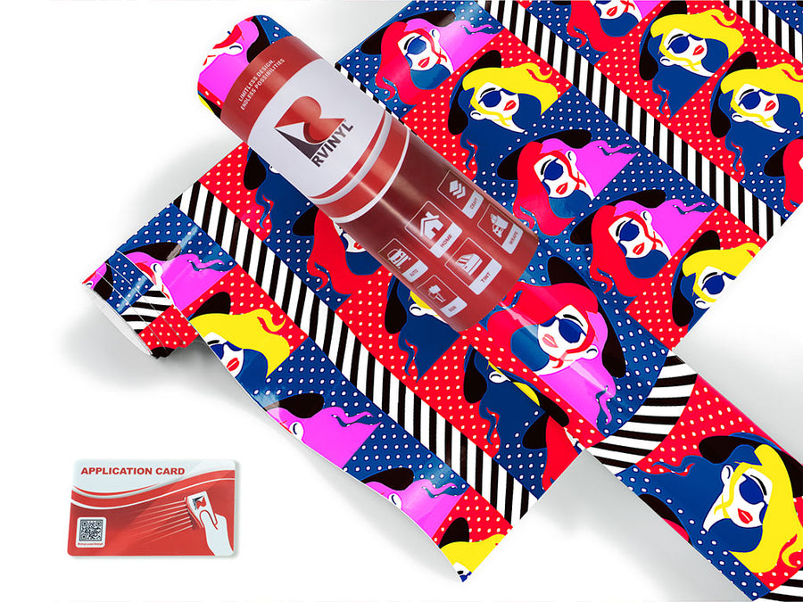 pop art retro Craft Vinyl Roll