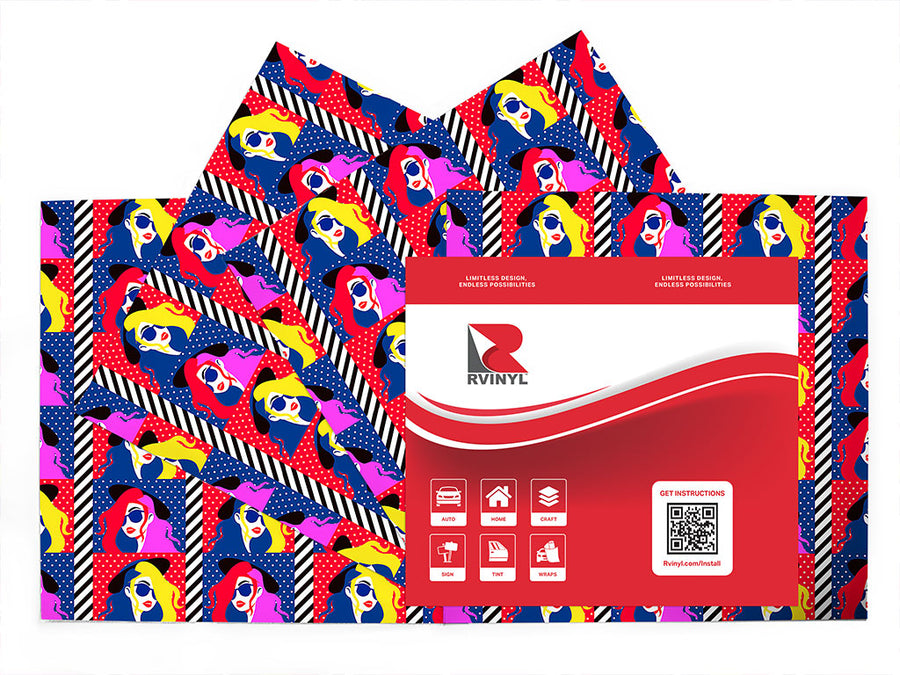 pop art retro Craft Vinyl Sheet Pack