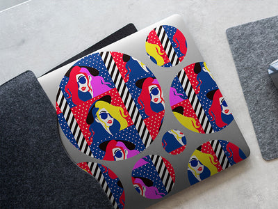 pop art retro DIY Laptop Stickers