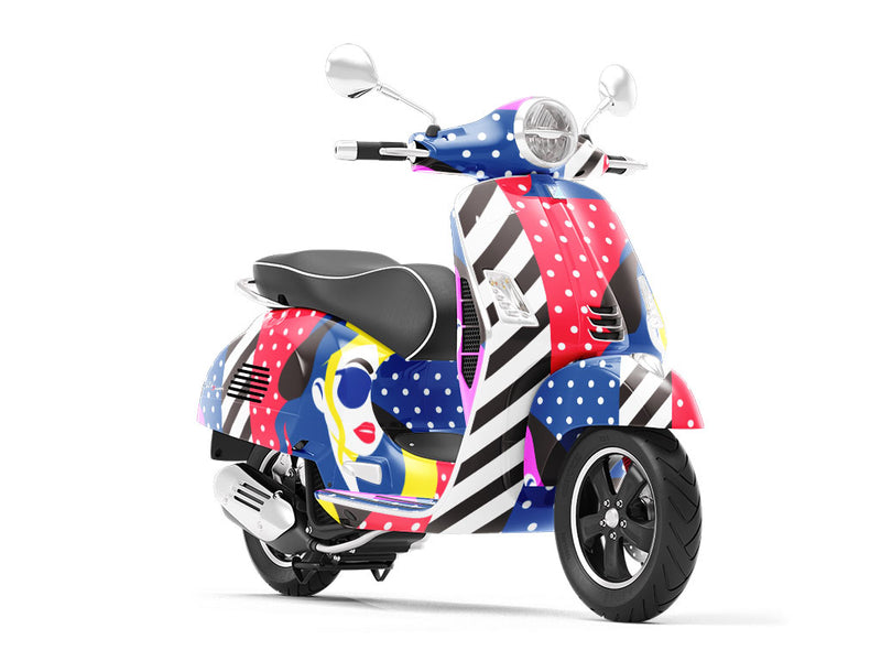 Pop Art Retro Vespa Scooter Wrap Film